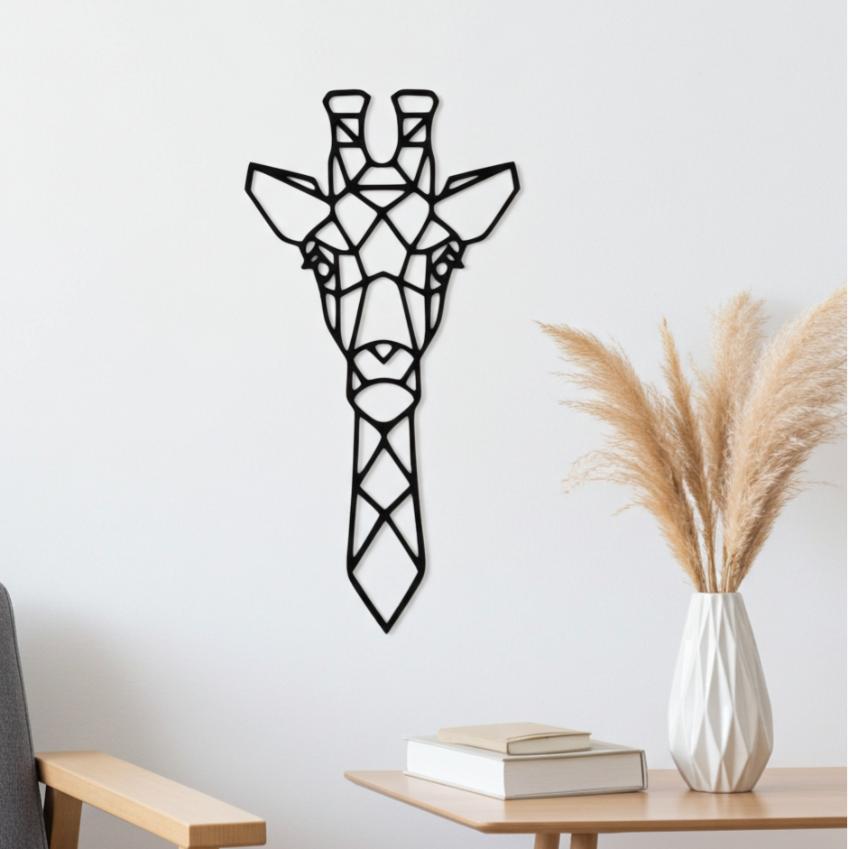 Wanddecoratie hout | Giraf