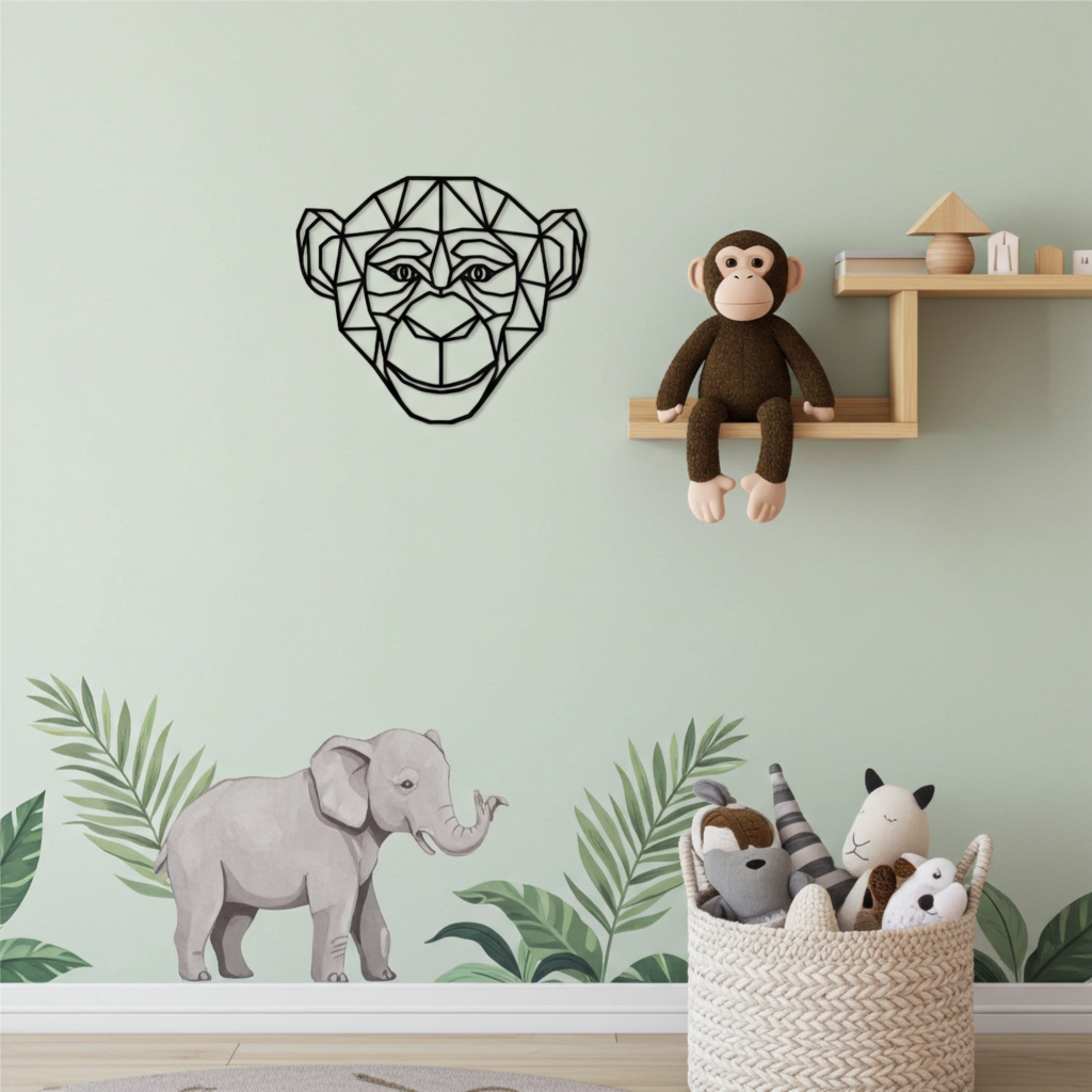 Wanddecoratie hout | Aap