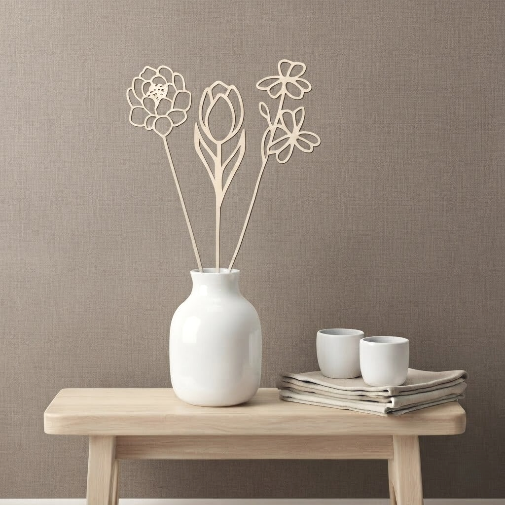 Houten bloemen