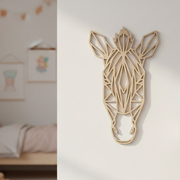 Wanddecoratie hout kinderkamer | Zebra
