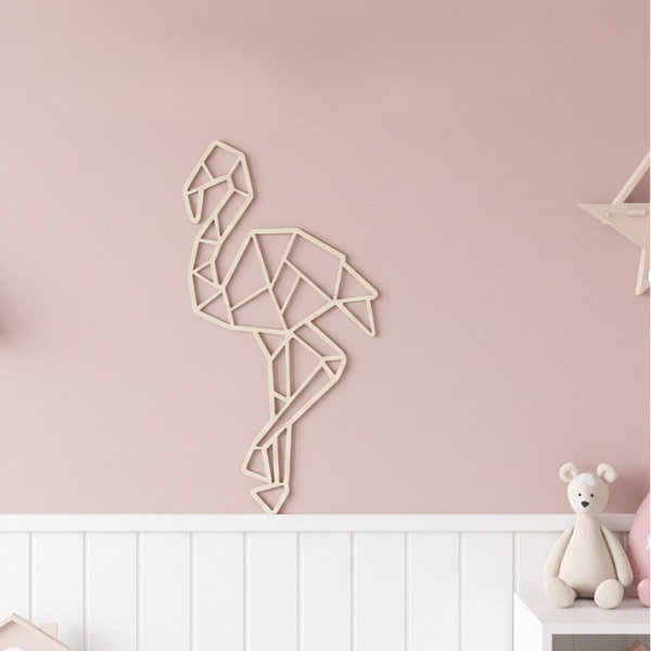 Wanddecoratie hout | Flamingo