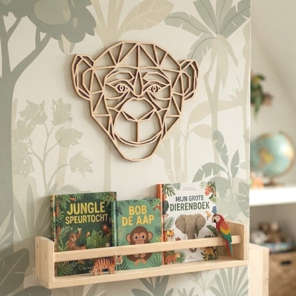 Wanddecoratie hout kinderkamer  | Aap