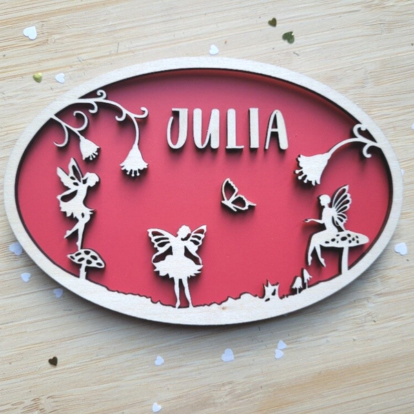 Naambordje Elfje | Ovaal