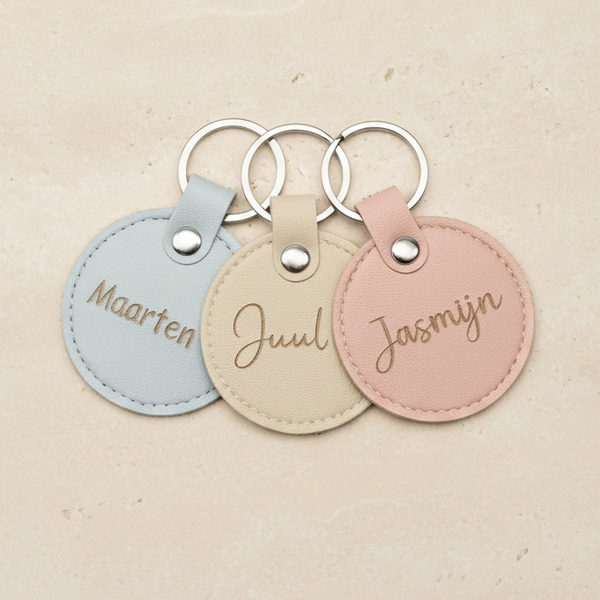 Sleutelhanger met naam | Rond model