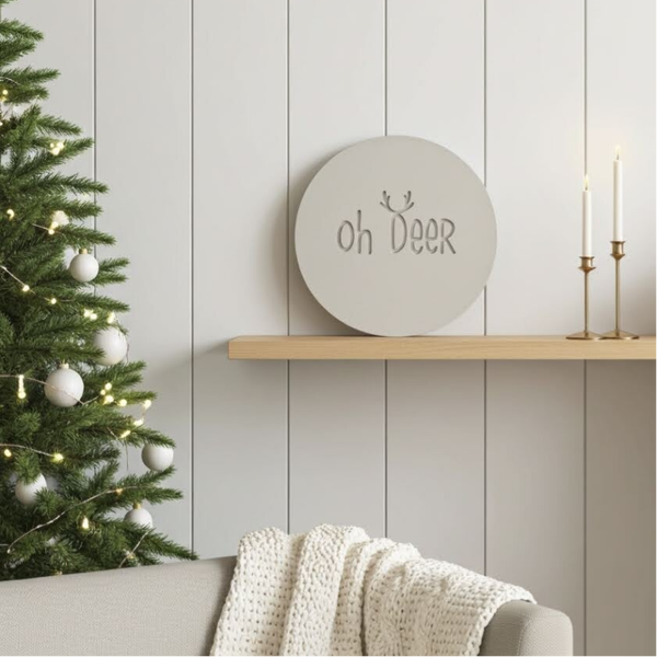 Muurcirkel Kerst | Oh deer