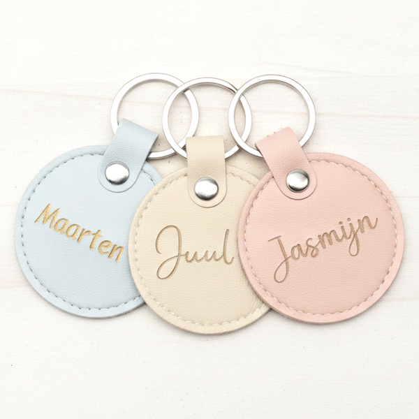 Sleutelhanger met naam | Rond model
