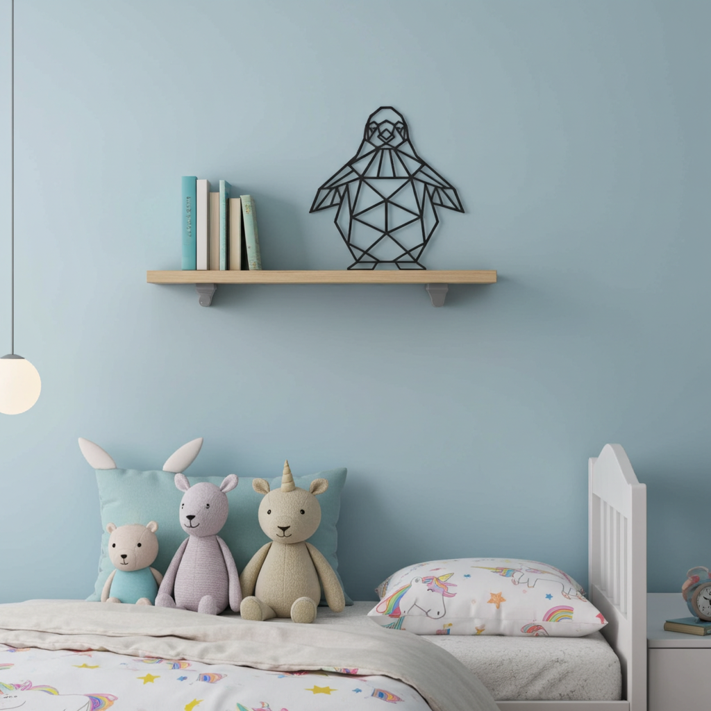 Wanddecoratie hout | Pinguïn