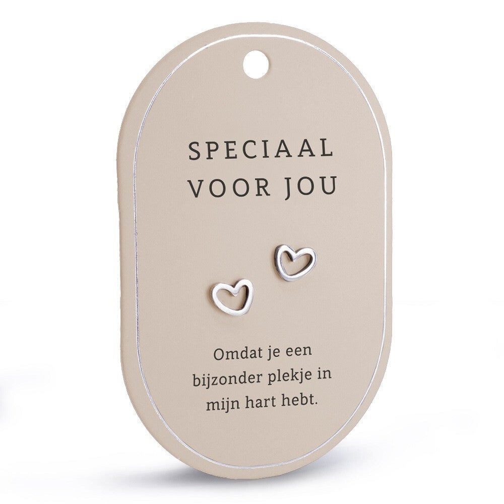 Oorbellen hartjes | Zilver | Speciaal voor jou