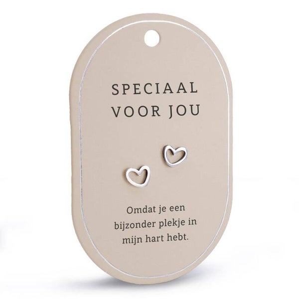 Oorbellen hartjes | Zilver | Speciaal voor jou