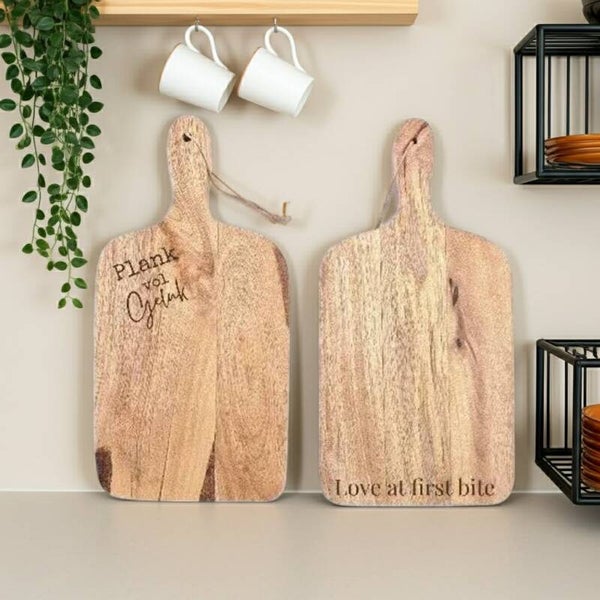 Borrelplank met tekst  | Gepersonaliseerd cadeau