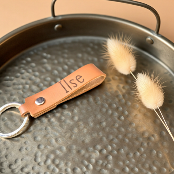 Sleutelhanger met naam | Zilver-/goudkleurige ring