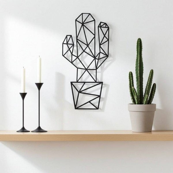 Wanddecoratie hout | Cactus