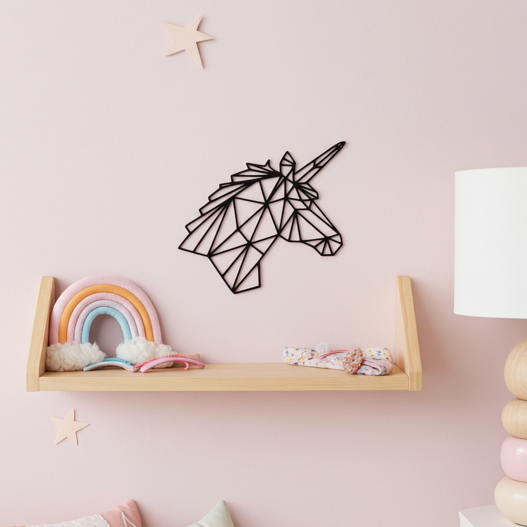 Wanddecoratie hout | Eenhoorn