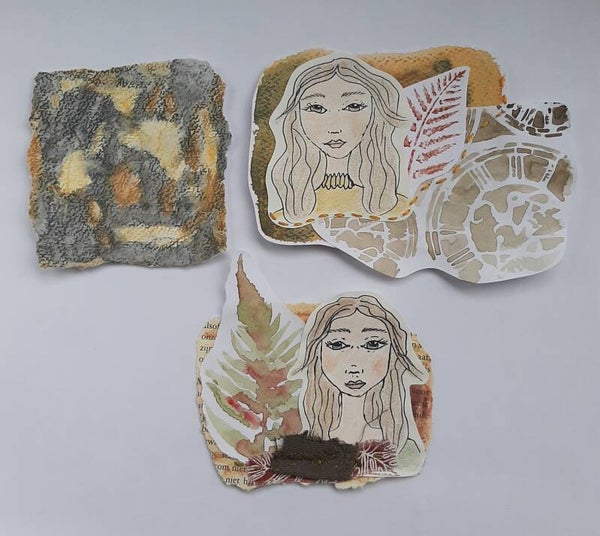 Sprookjes beige, bruin, groen