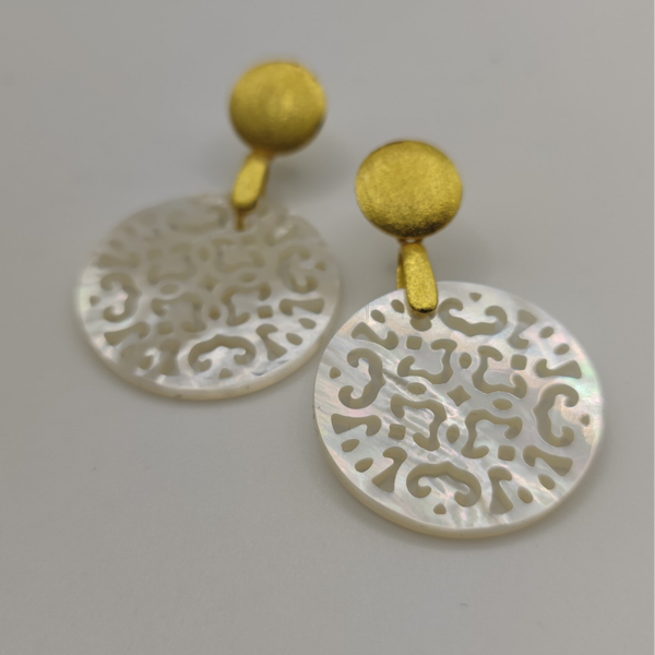 Ornament Taler aus Perlmutt