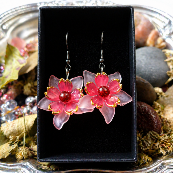 Crimson Bloom Earrings