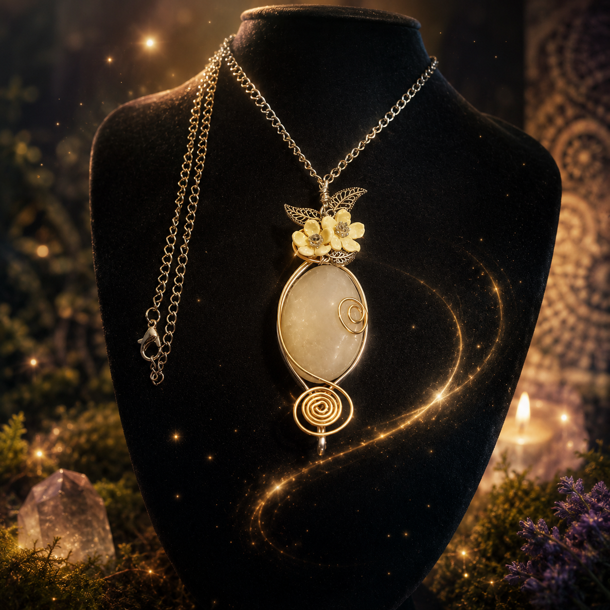 Moonblossom Quartz Talisman