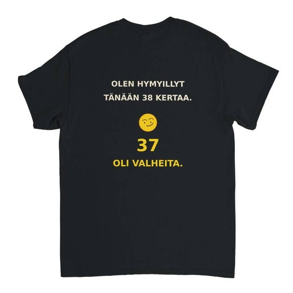 OLEN HYMYILLYT TÄNÄÄN 38 KERTAA - T-paita