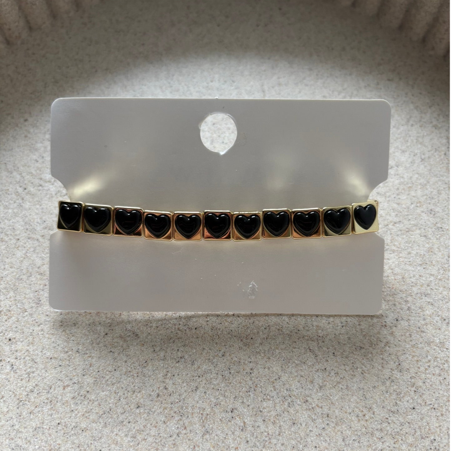 Happy Bracelet Hartjes Zwart