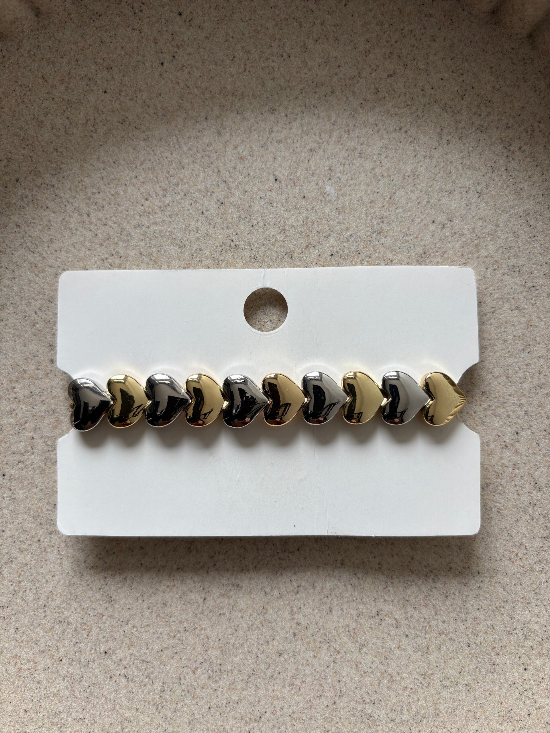 Happy Bracelet Hart Goud/Zilver