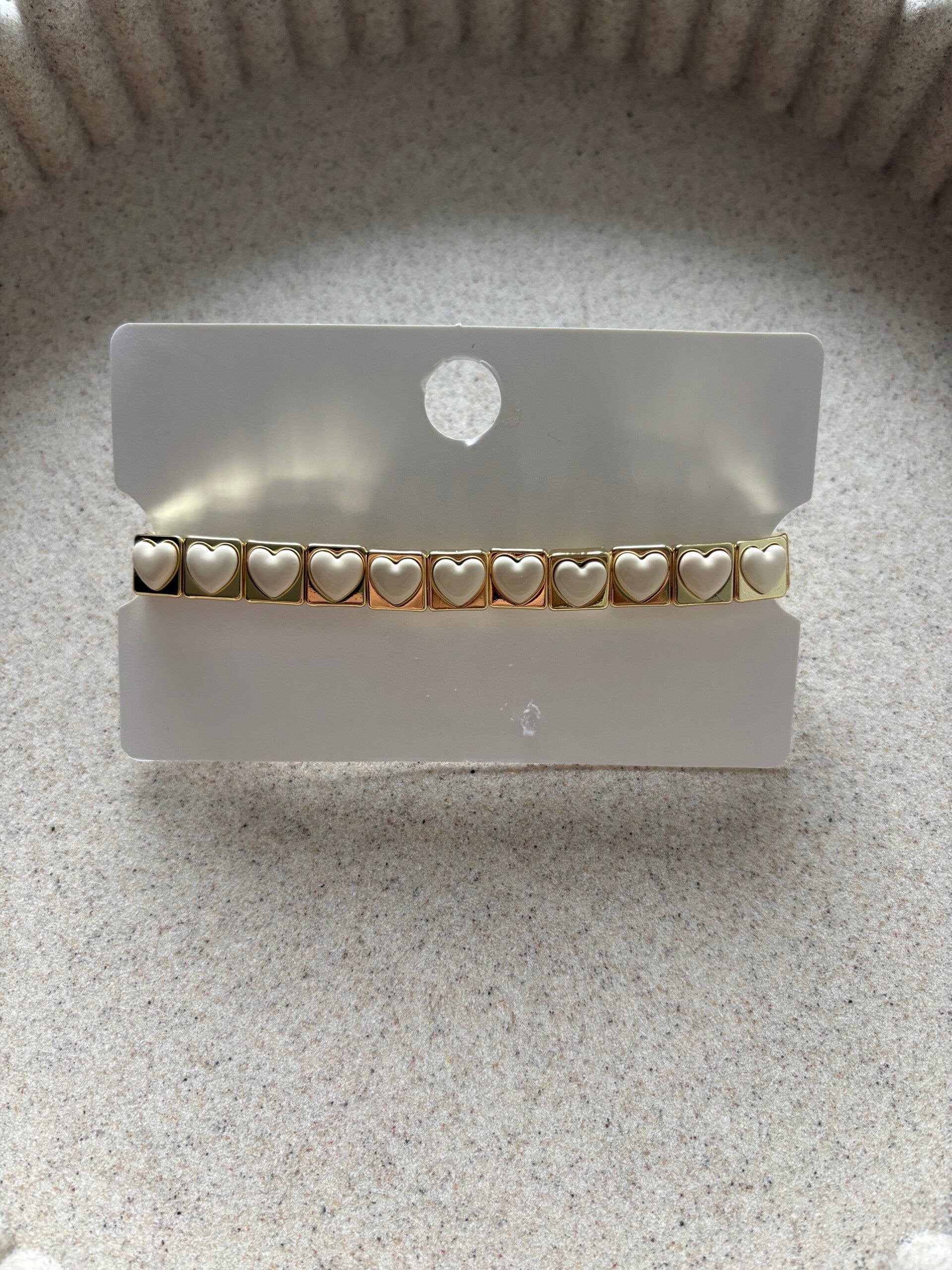 Happy Bracelet Hartjes Beige