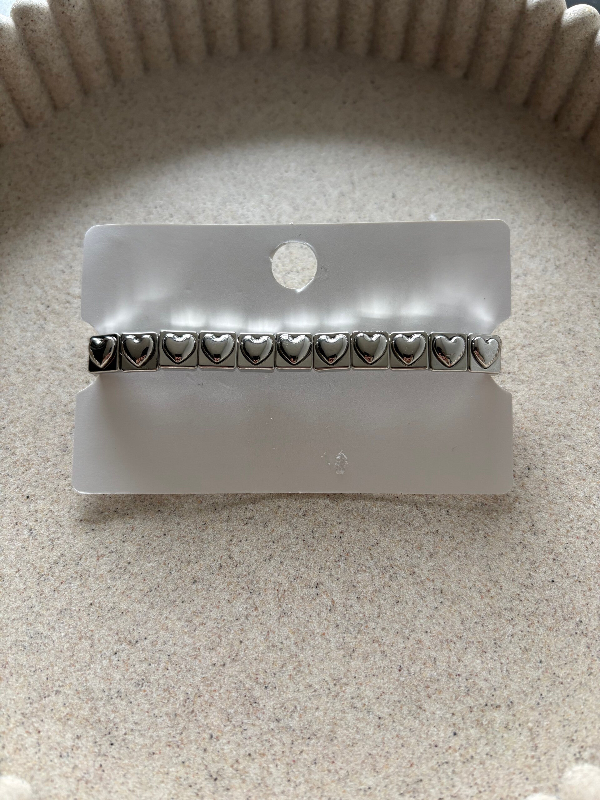 Happy Bracelet Hartjes Zilver