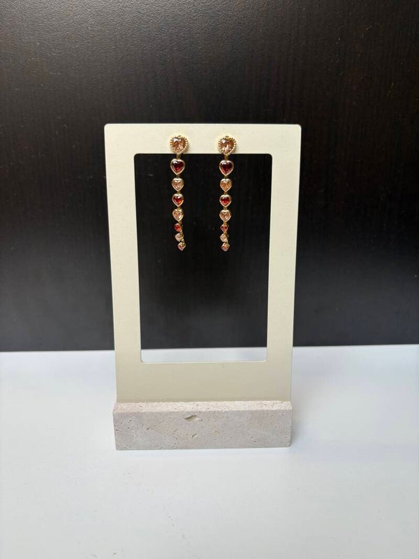 Oorbellen Strass Hart