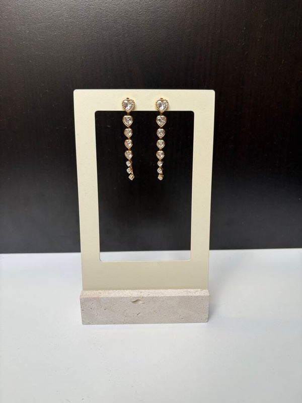 Oorbellen Strass Hart Goud