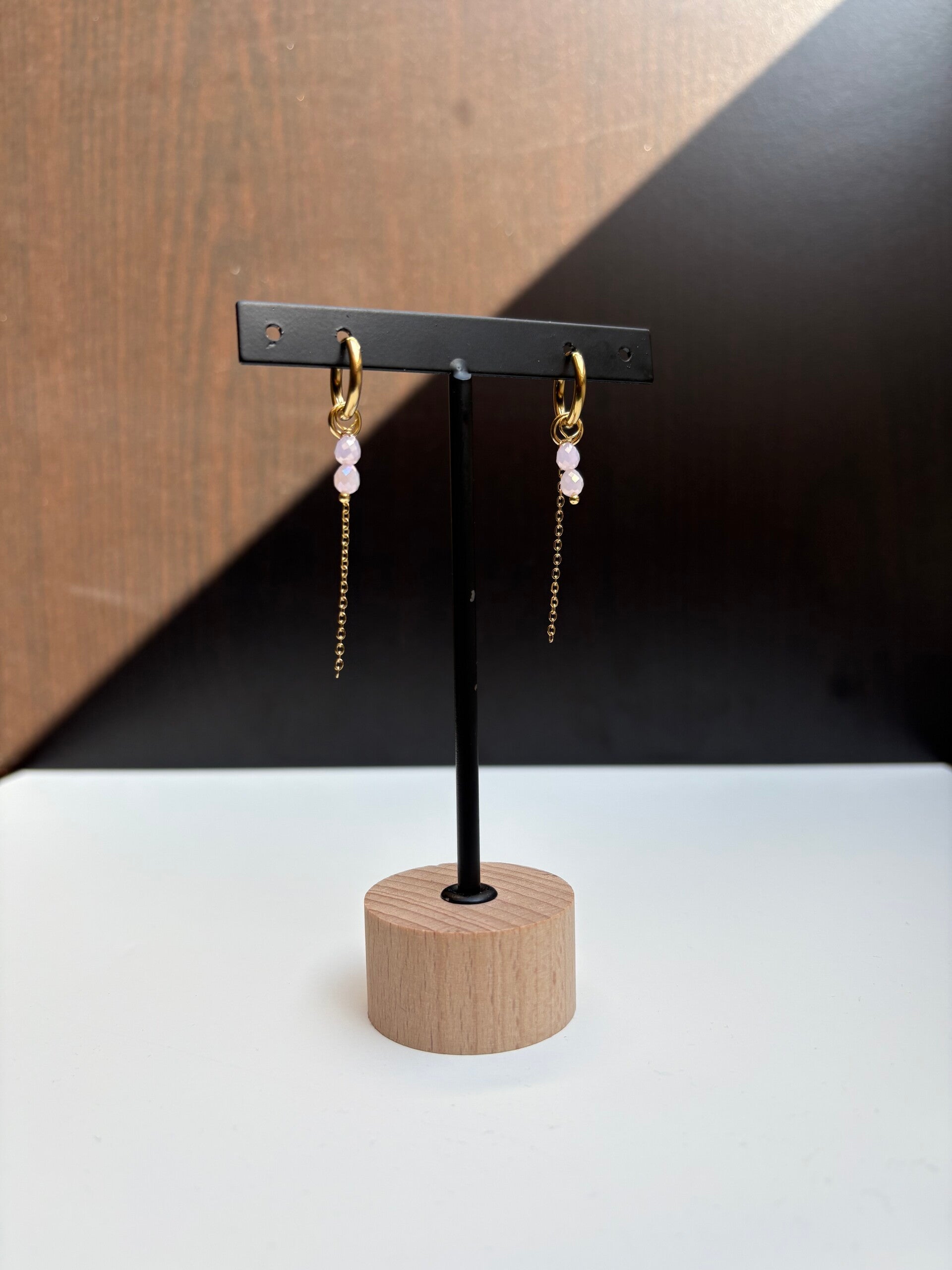 Oorbellen Parel Licht Roze