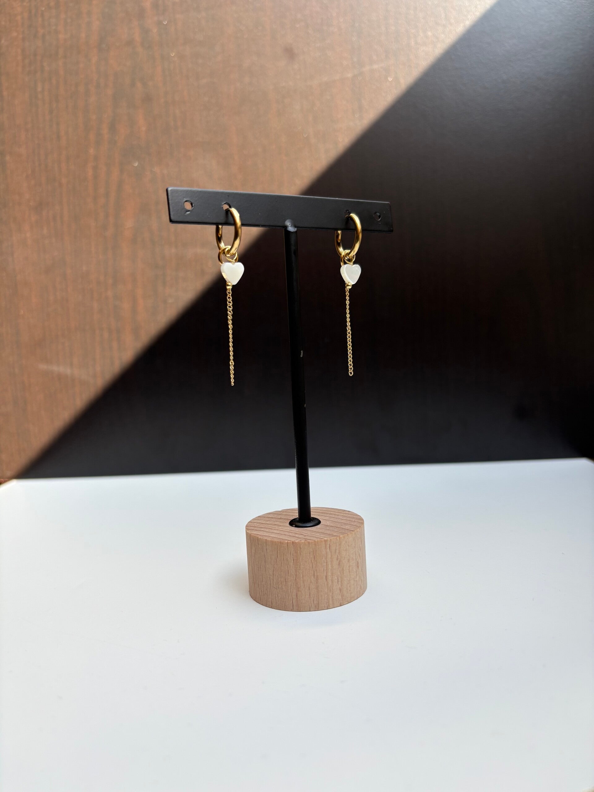 Oorbellen Parel Hart