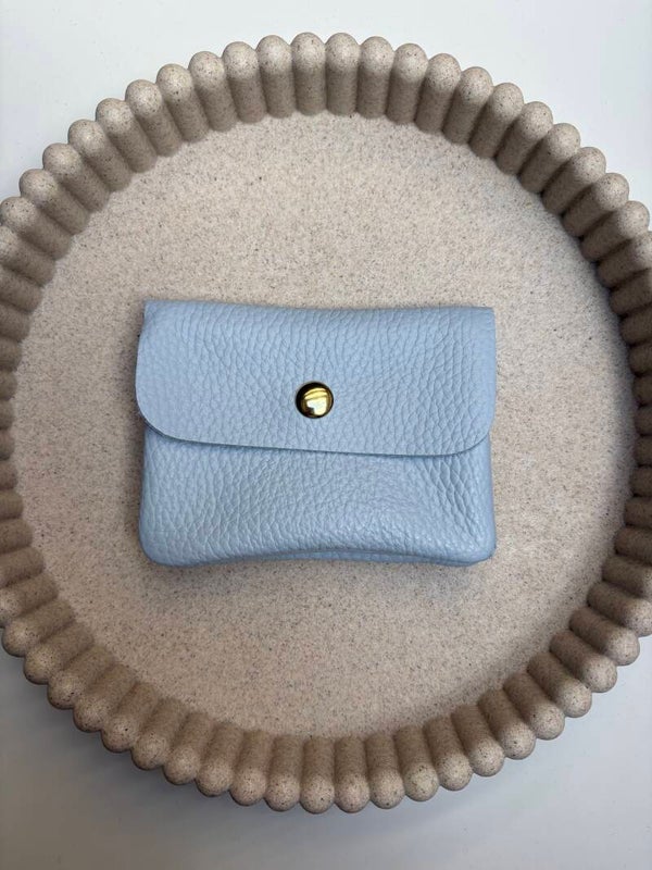 Portemonnee Leer Licht Blauw