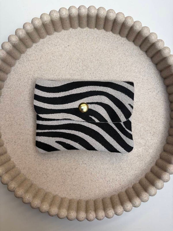 Portemonnee Suede Zebra