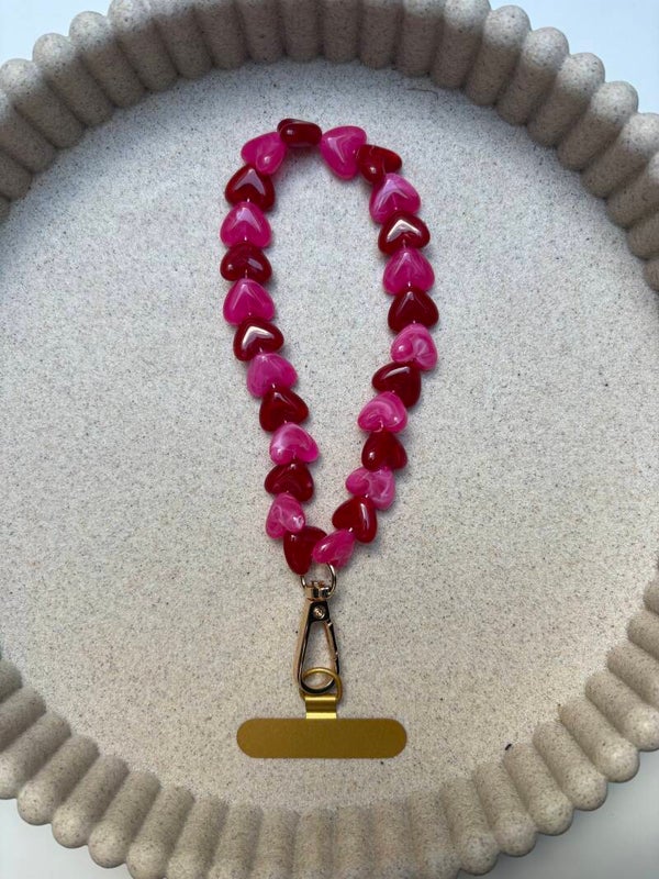 Telefoonkoord Rood/Roze