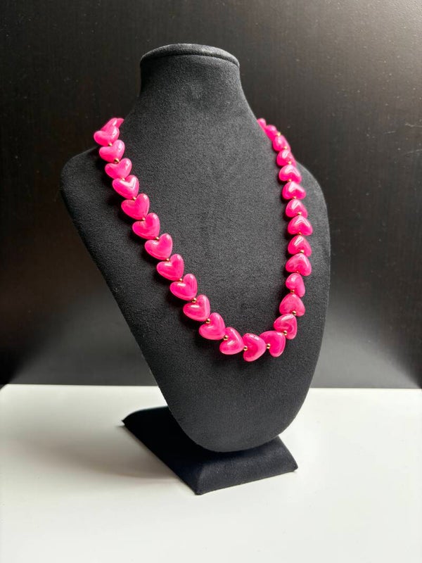 Ketting hart Roze