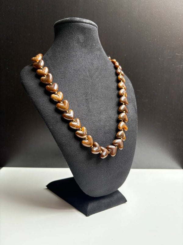 Ketting hart Bruin
