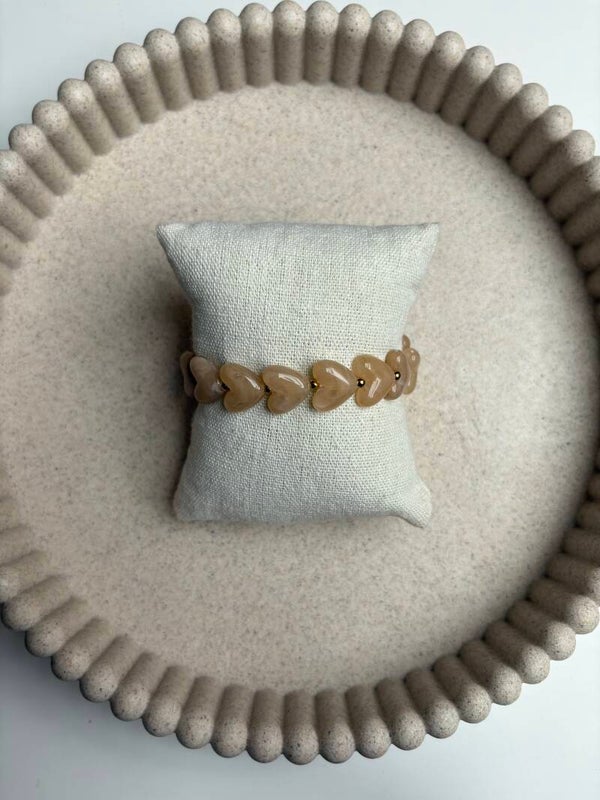 Armband hart Taupe