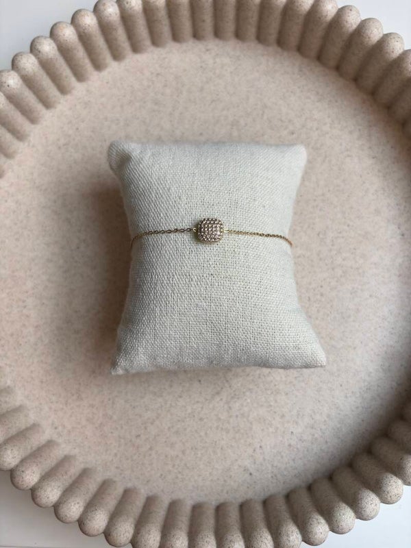 Armband Strass Vierkant