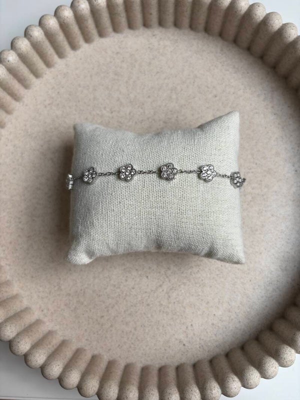 Armband Strass Bloem