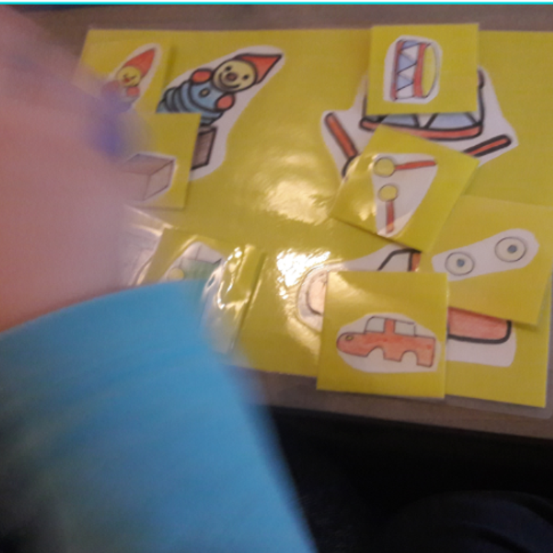 Taalspel met peuter, soort van memoy, DIY door mama