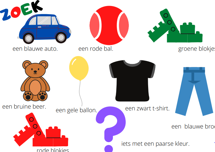 zoek de gekleurde dingen  download