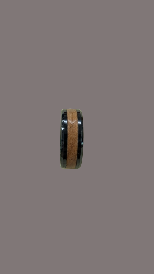 Ceramic and Wood Ring