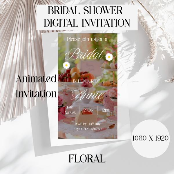 Animated Floral Wedding Invitation Bundle.
