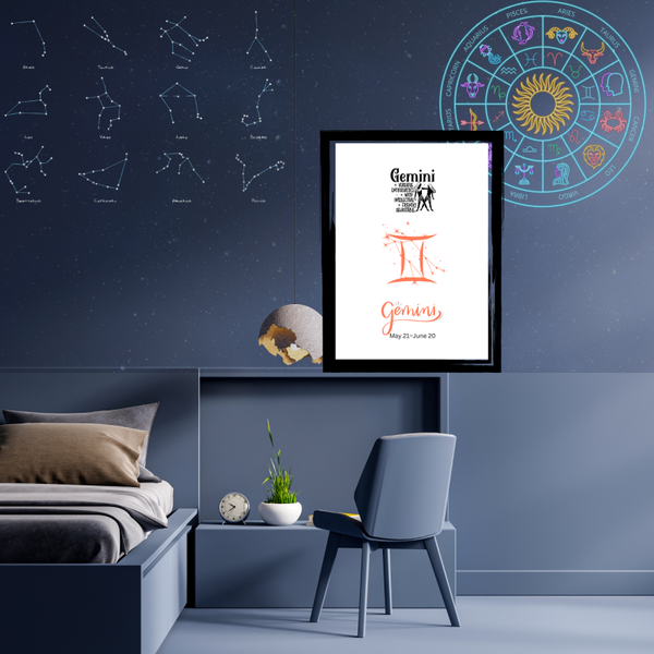 Gemini Zodiac print