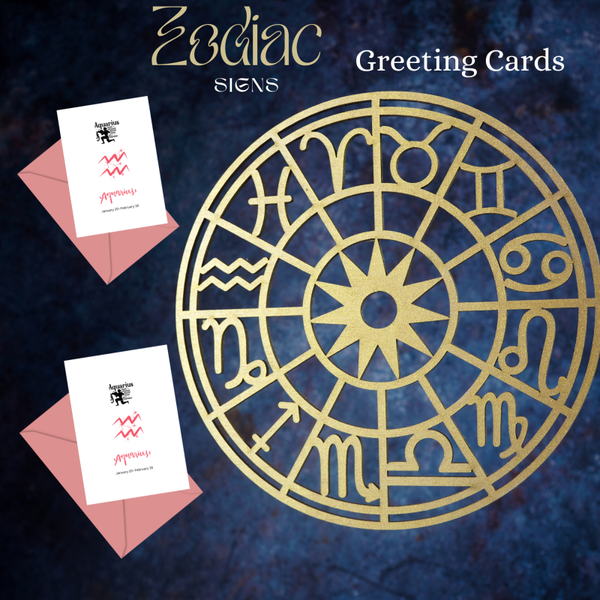 Aquarius Greetings Card.