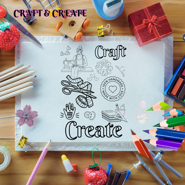 Digital Colouring Sheets. Craft & Create