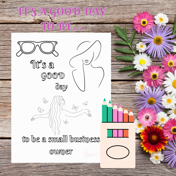 Digital Colouring Sheets.  Good Day