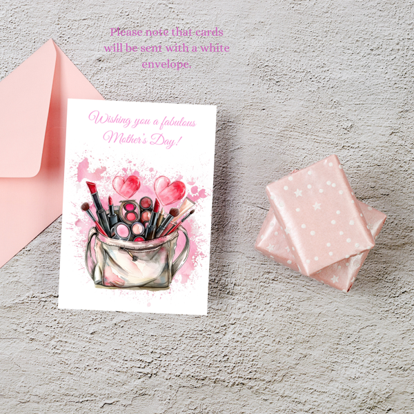 Mother's day Make-up bag Greetings Card.