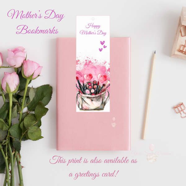 Bookmark. Mother's Day. Make up.