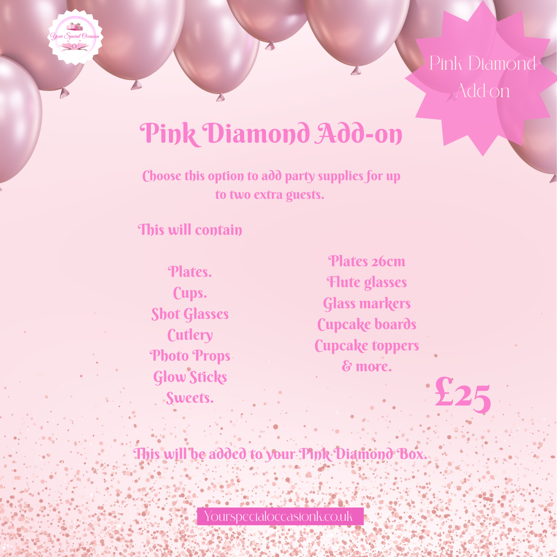 Party In A Box - Pink Diamond - Add on.