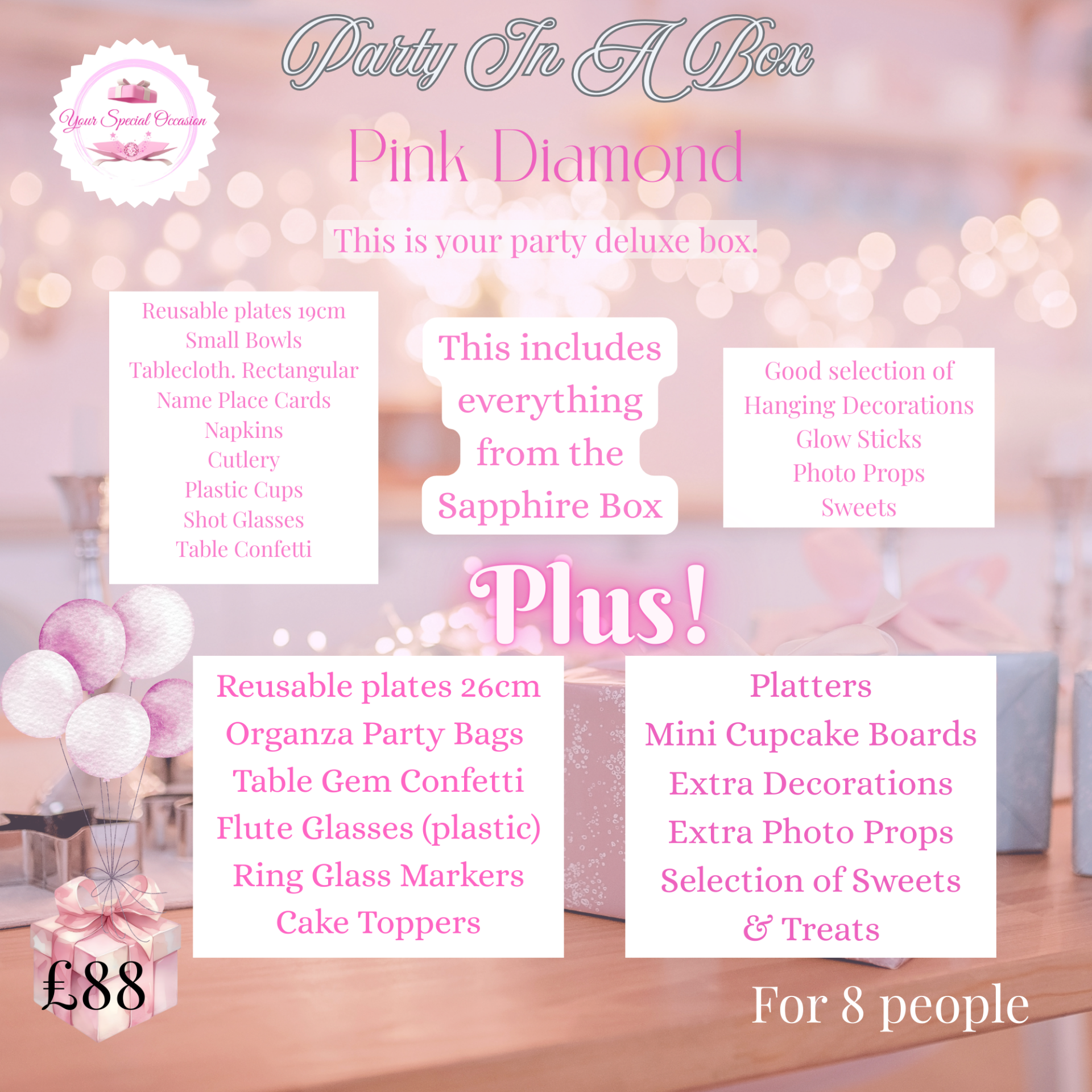 Party In A Box - Pink Diamond. The Deluxe Box.